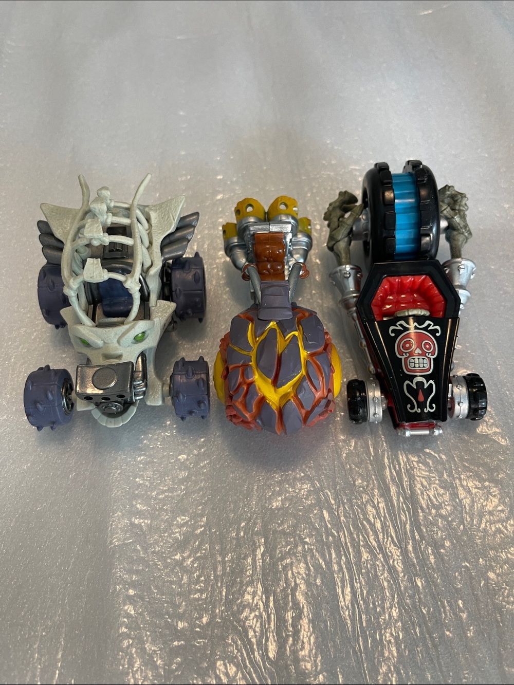 Skylanders Vehicles- 3- Tomb Buggy, Burn Cycle & Crypt Crusher